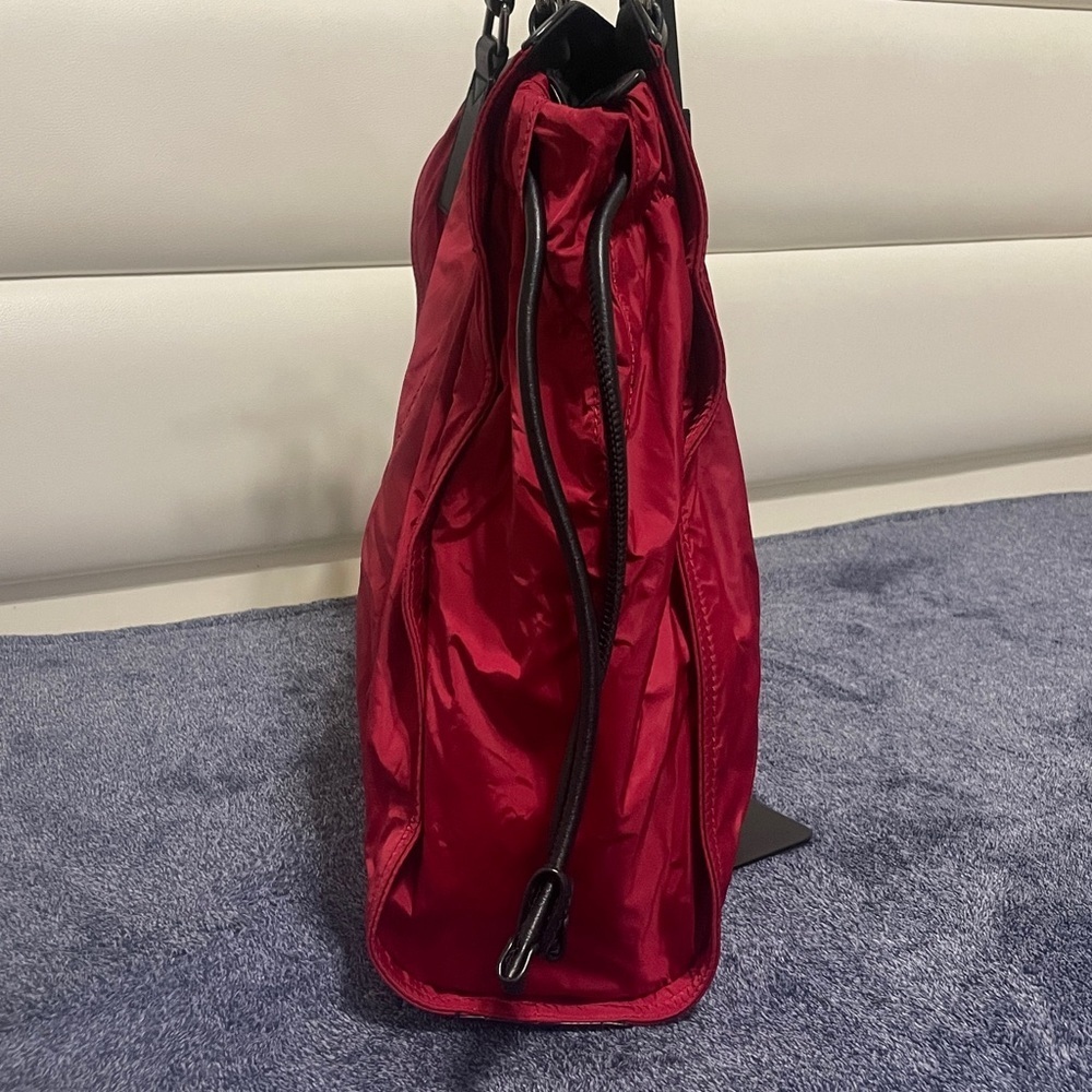 Burberry. Red Nylon Tote Bag - Picture 6 of 15